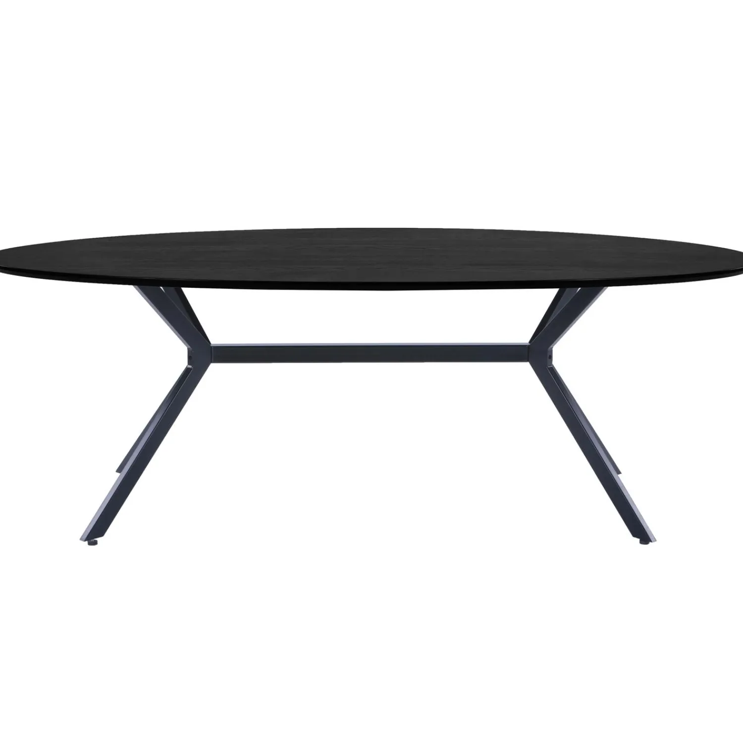 Clearance WOOOD Bruno eettafel ovaal mdf zwart 220x100 cm