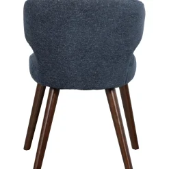 New WOOOD Cape eetkamerstoel gemeleerde stof blauw