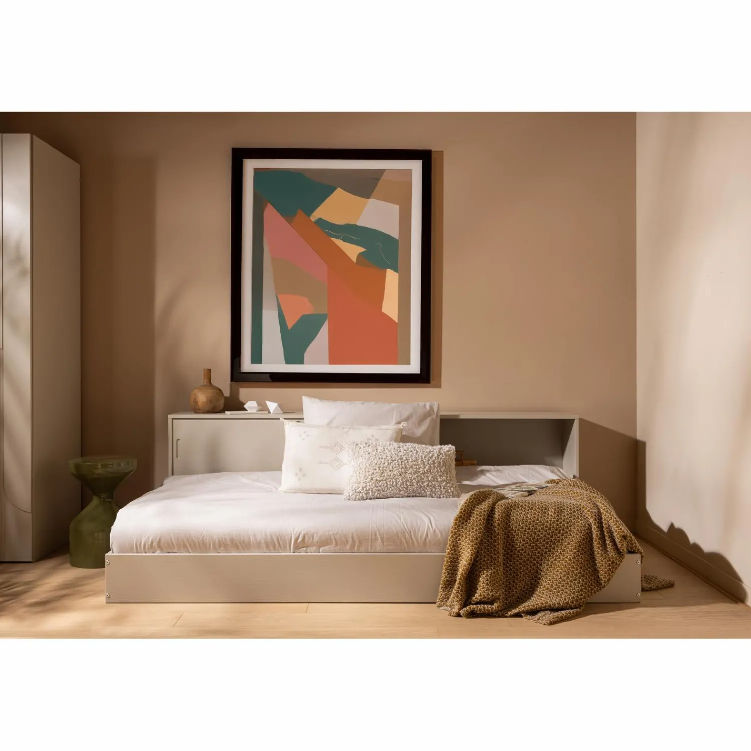 Discount WOOOD Carter bed grenen 90x200 cm Dust