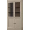 New WOOOD Chow 4-deurs vitrinekast grenen dakargrau