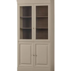 New WOOOD Chow 4-deurs vitrinekast grenen dakargrau