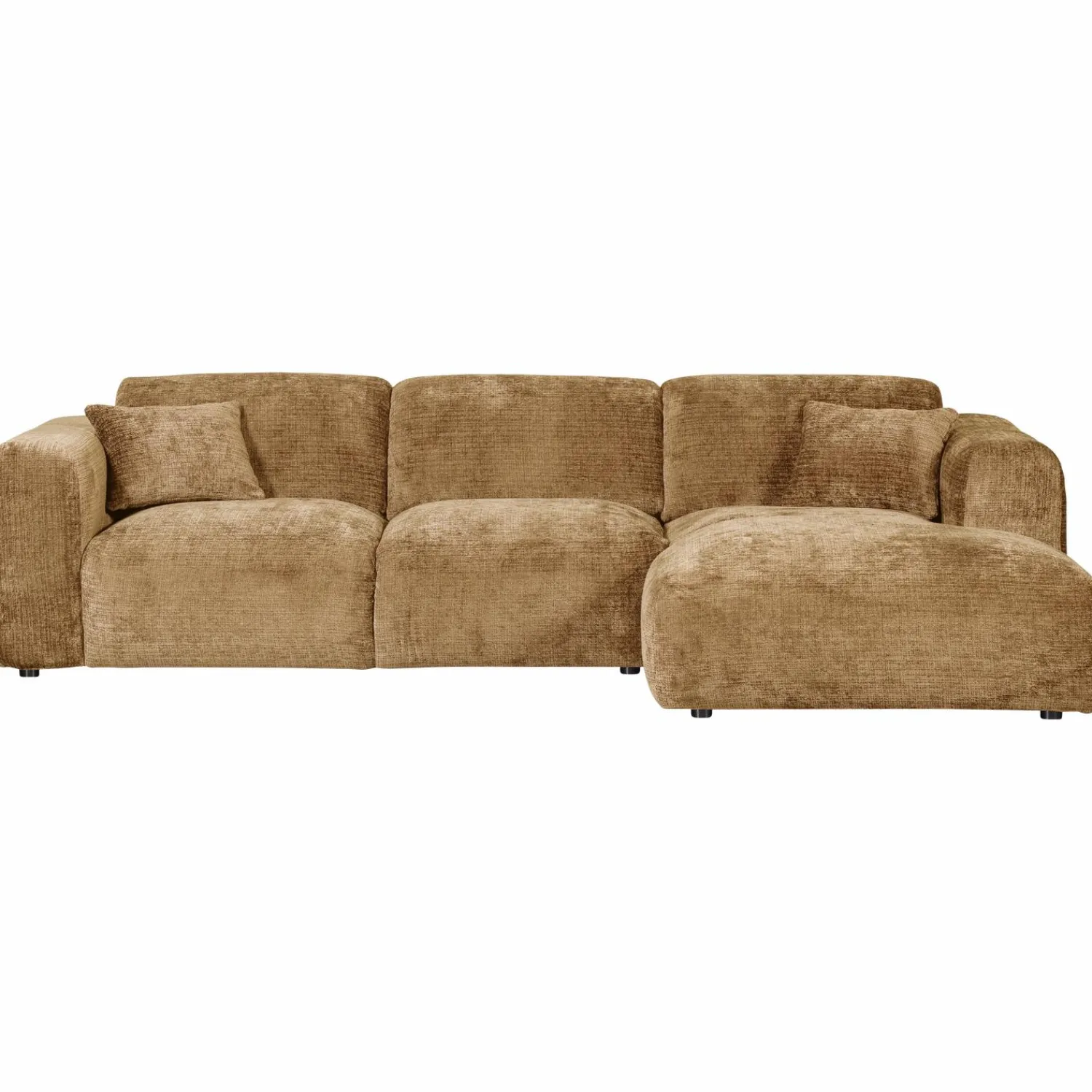 WOOOD Cloud chaise longue bank rechts chenille Honinggeel