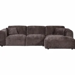 Discount WOOOD Cloud chaise longue bank rechts chenille Warm bruin