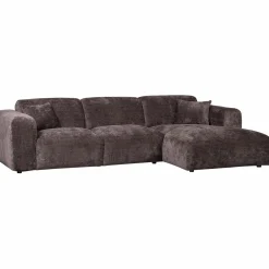 Discount WOOOD Cloud chaise longue bank rechts chenille Warm bruin