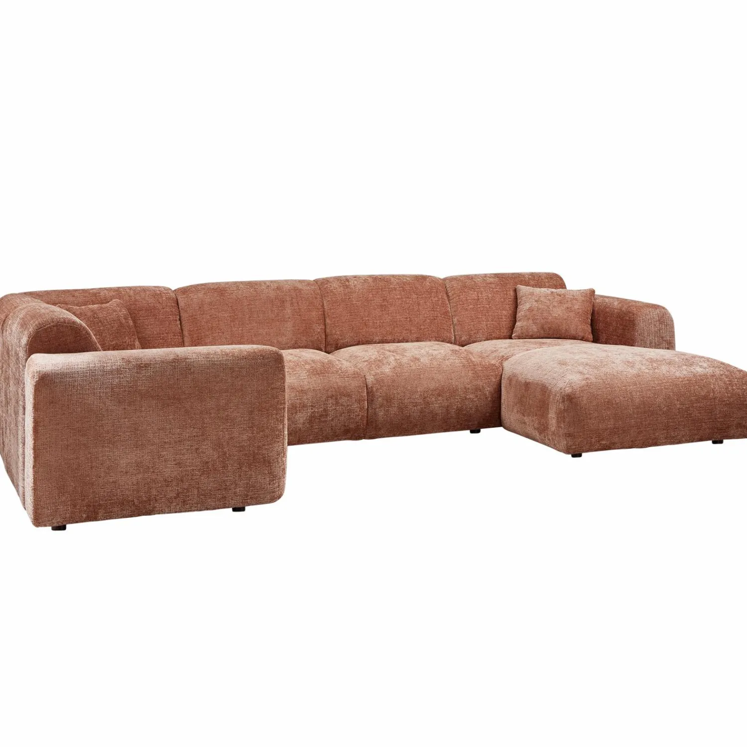 Clearance WOOOD Cloud hoekbank links geweven chenille Terra