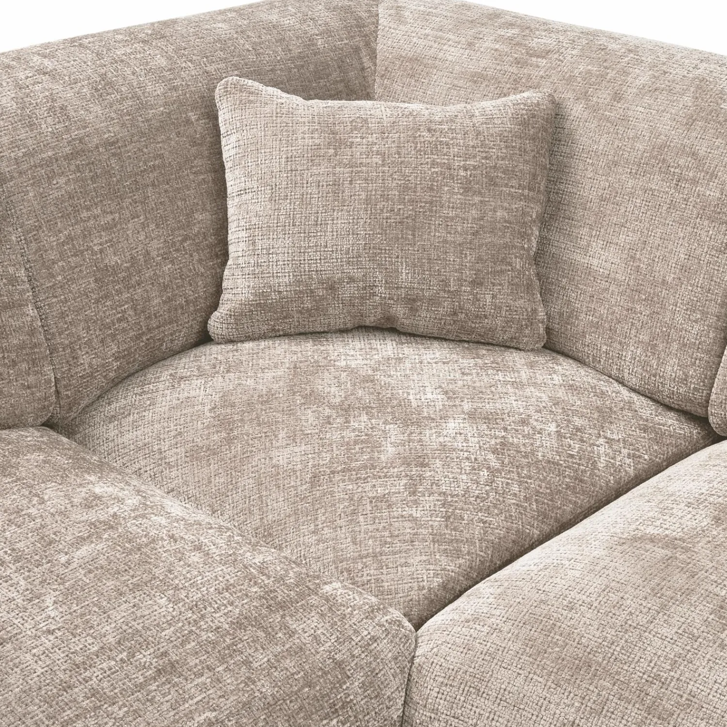 New WOOOD Cloud hoekbank links geweven chenille Naturel