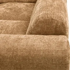 Online WOOOD Cloud hoekbank rechts geweven chenille Honinggeel