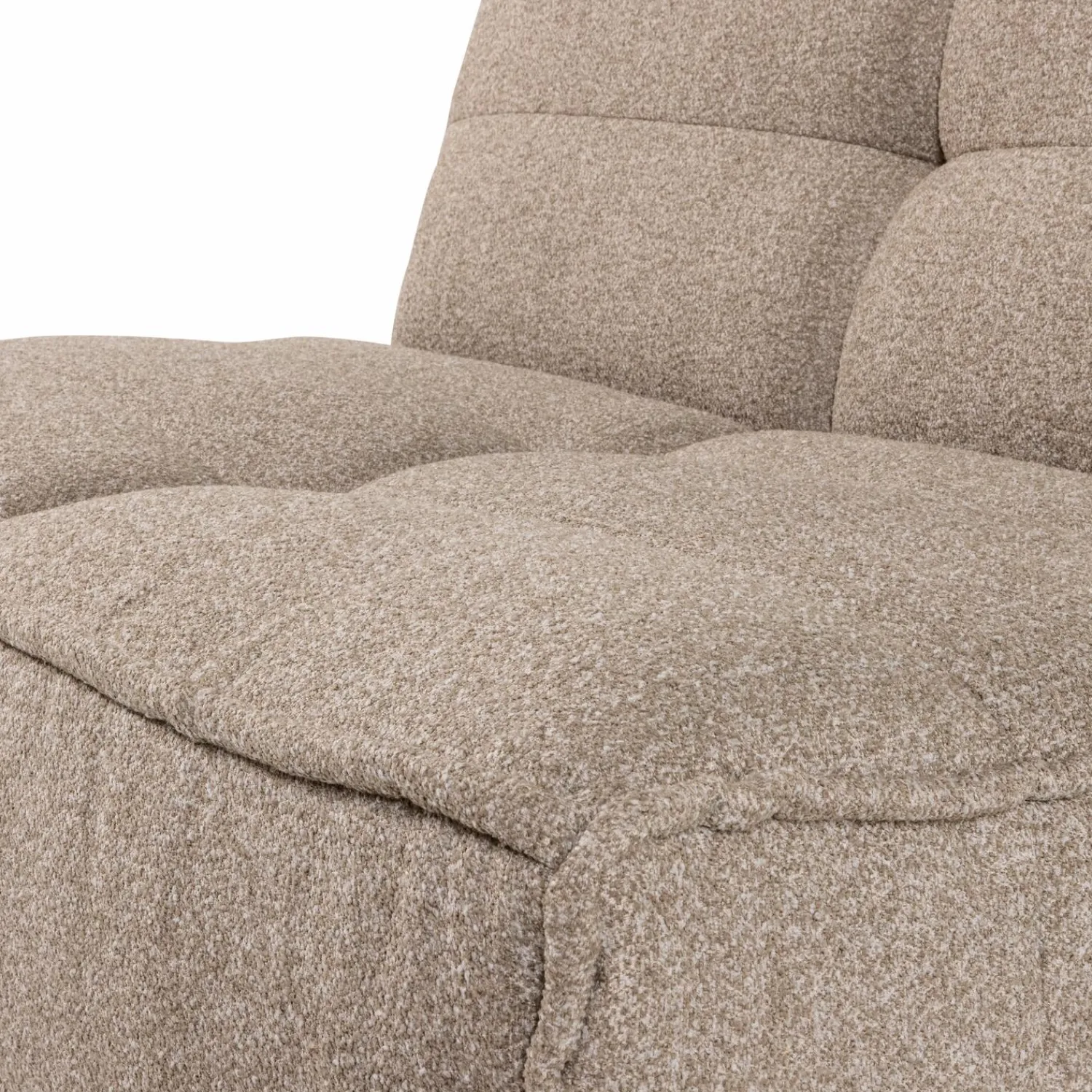 Discount WOOOD Cluster 1-zits element bouclé bruin Khaki