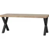 Hot WOOOD Combi-Tablo: mango visgraat 200x90 & Alkmaar poot