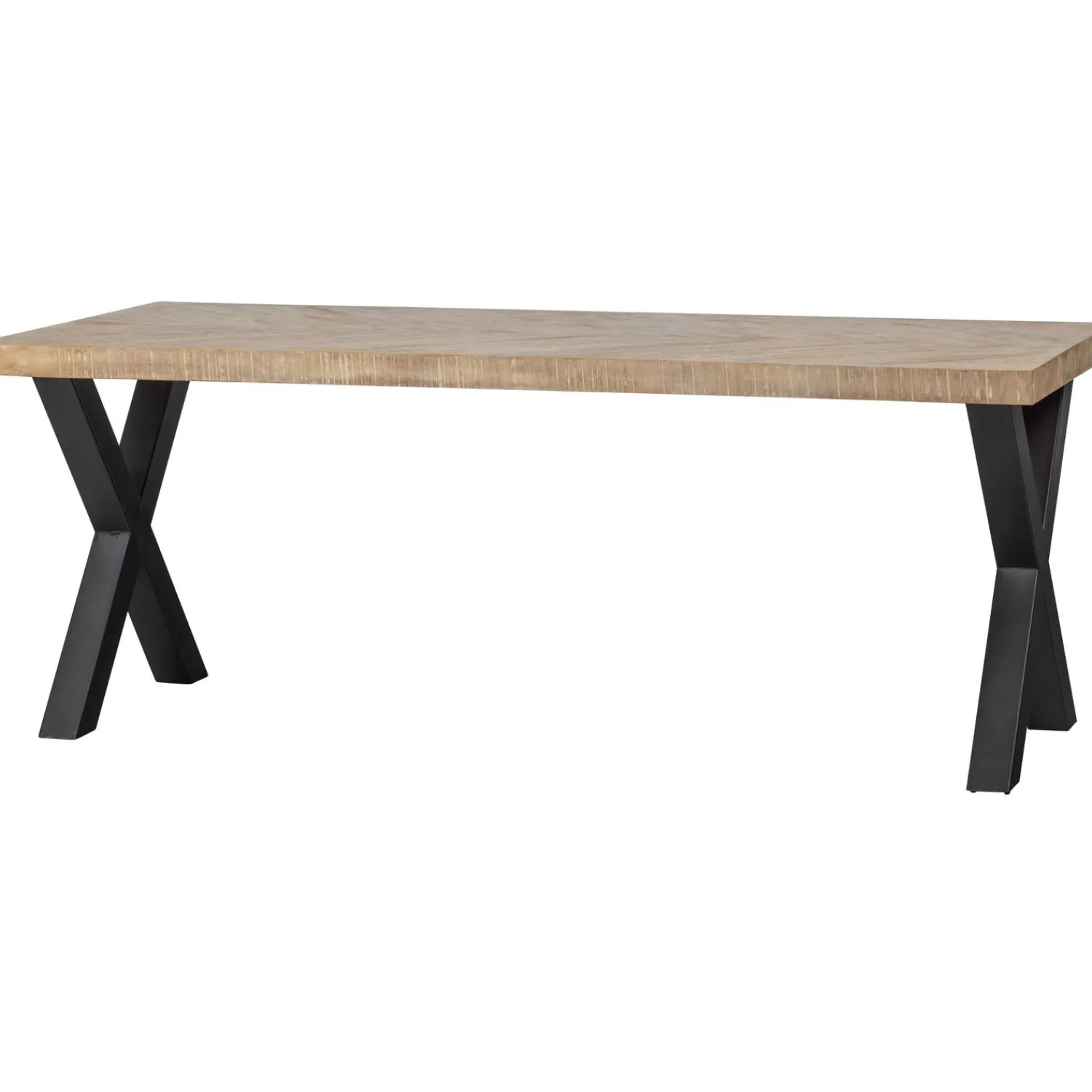 Hot WOOOD Combi-Tablo: mango visgraat 200x90 & Alkmaar poot