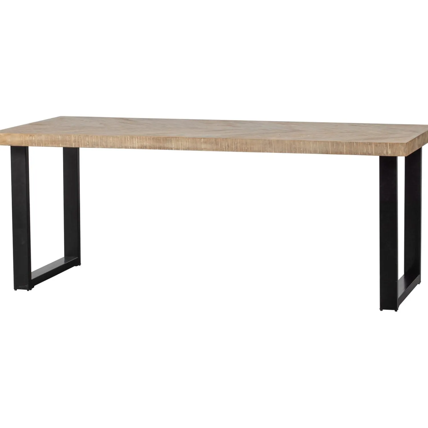Outlet WOOOD Combi-Tablo: mango visgraat 200x90 & U-poot