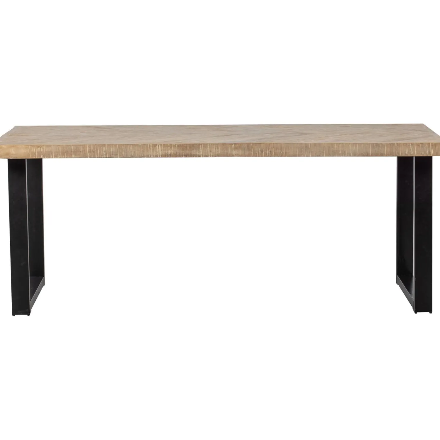 Outlet WOOOD Combi-Tablo: mango visgraat 200x90 & U-poot