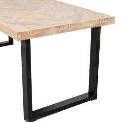 Outlet WOOOD Combi-Tablo: mango visgraat 200x90 & U-poot