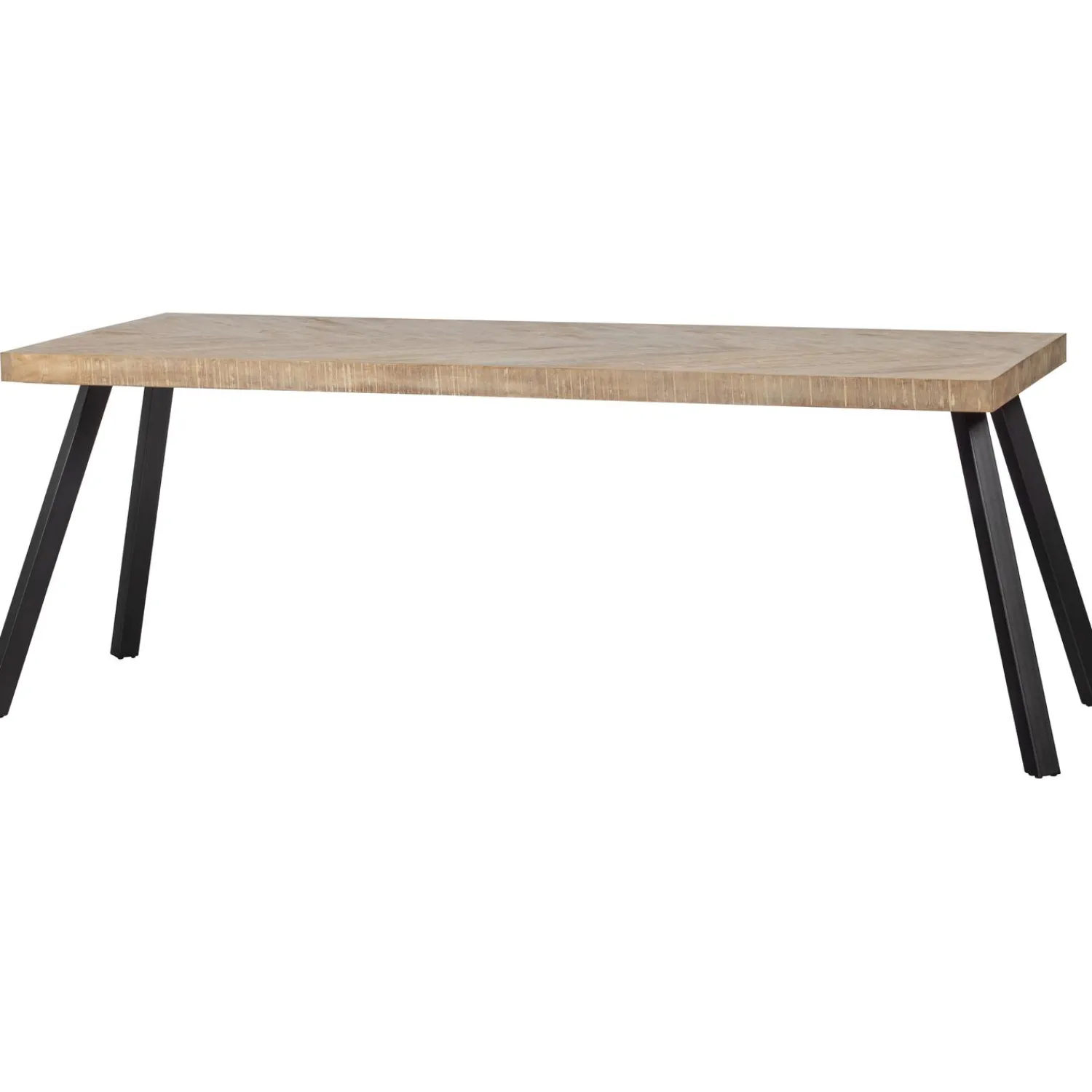 WOOOD Combi-Tablo: mango visgraat 180x90 & 2-standen poot vierk