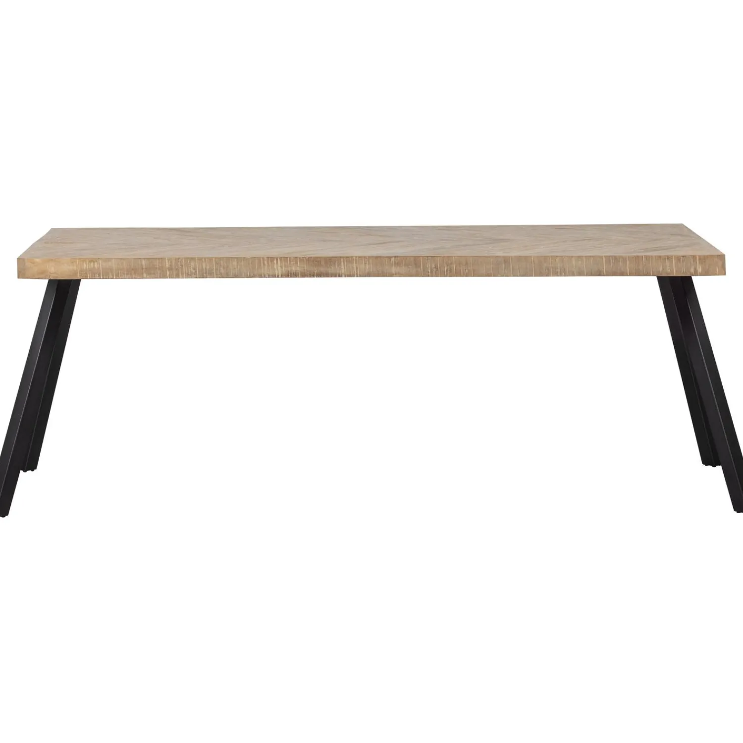 WOOOD Combi-Tablo: mango visgraat 180x90 & 2-standen poot vierk