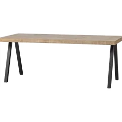 WOOOD Combi-Tablo: mango visgraat 180x90 & 2-standen poot vierk