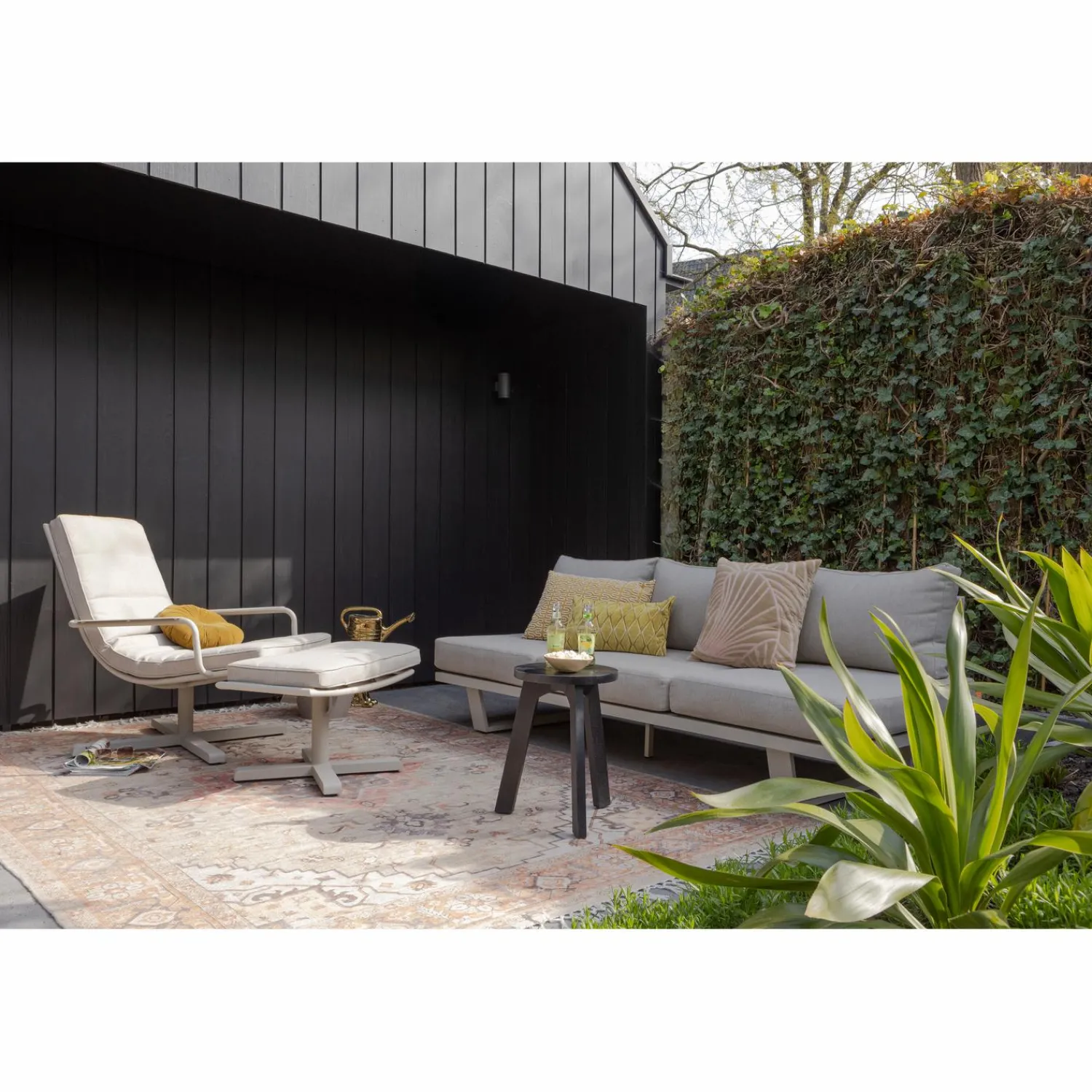 Outlet WOOOD Coosa tuin fauteuil aluminium zand