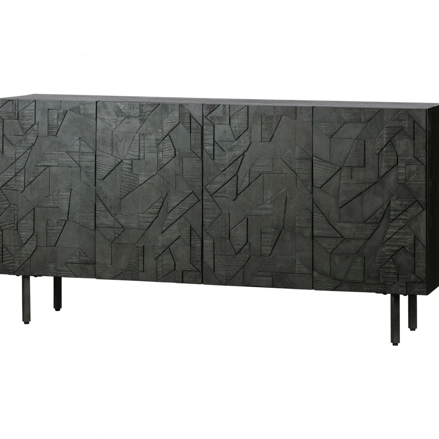 Best WOOOD Counter dressoir hout zwart