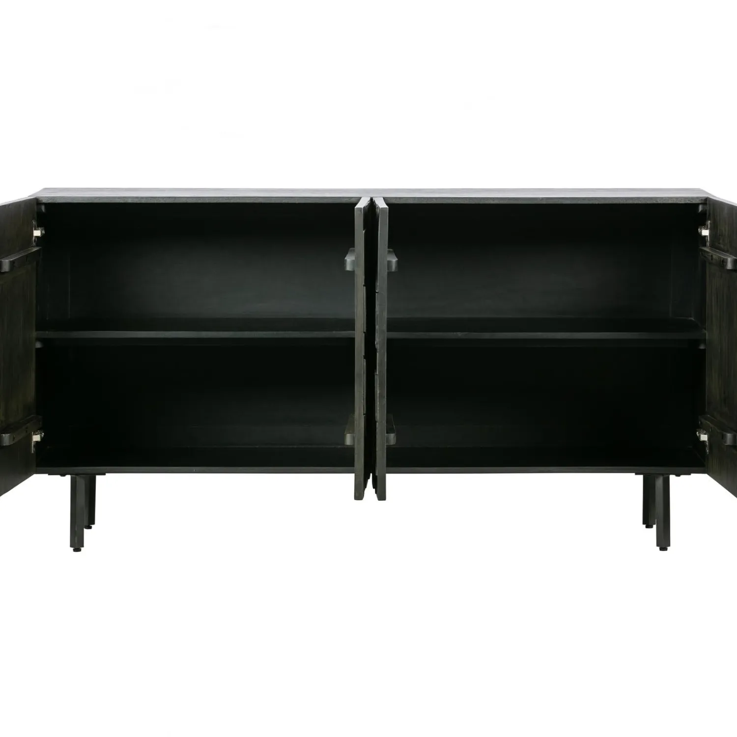 Best WOOOD Counter dressoir hout zwart