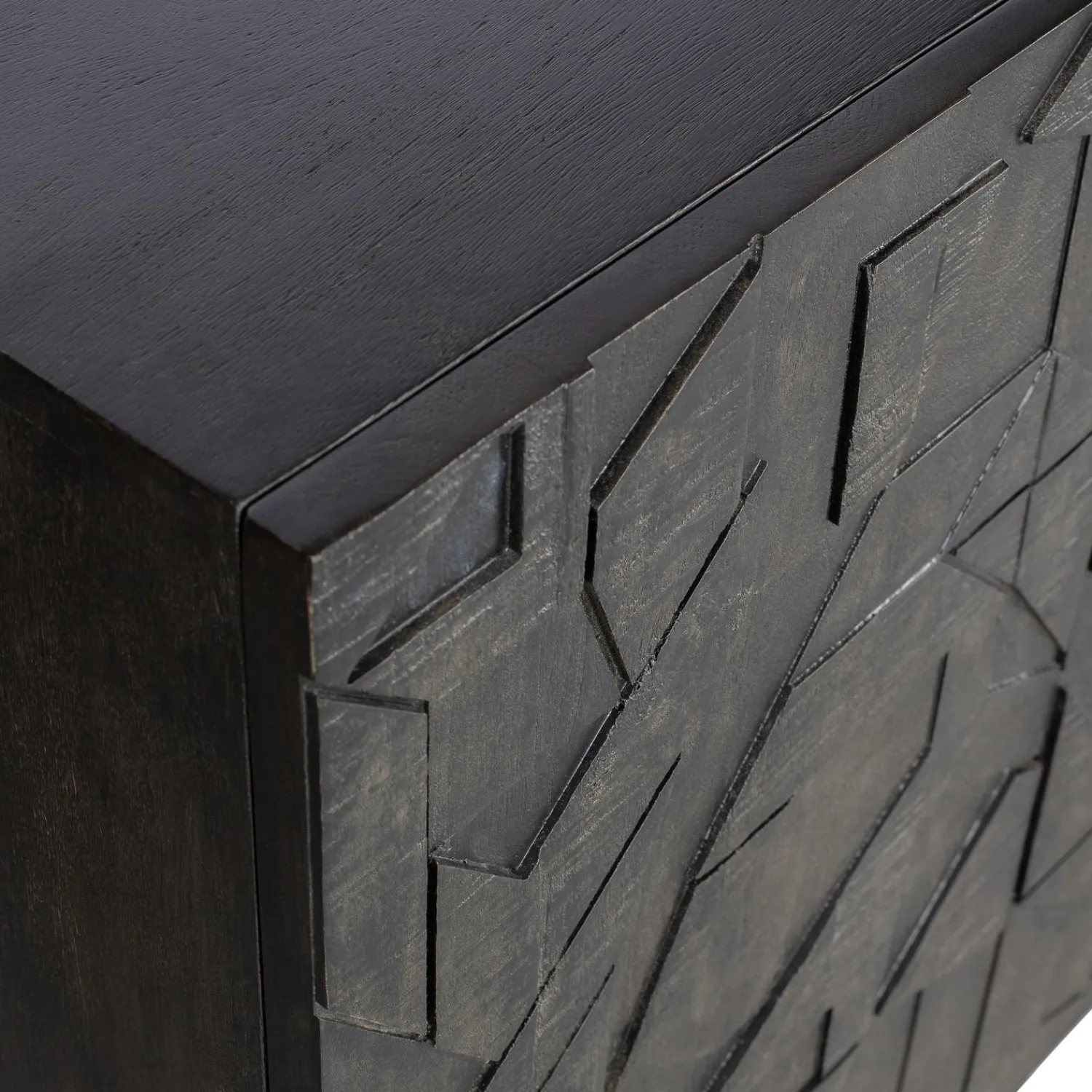 Best WOOOD Counter dressoir hout zwart