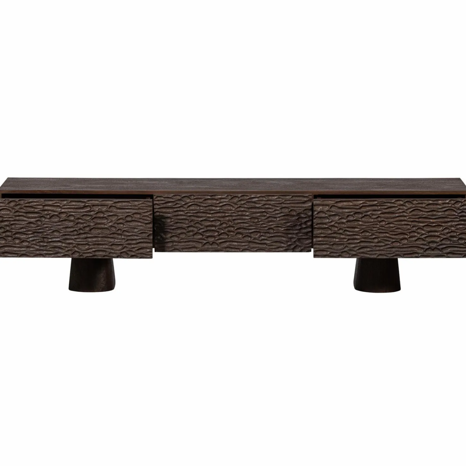 Online WOOOD Crumble Carved tv meubel mango hout walnoot