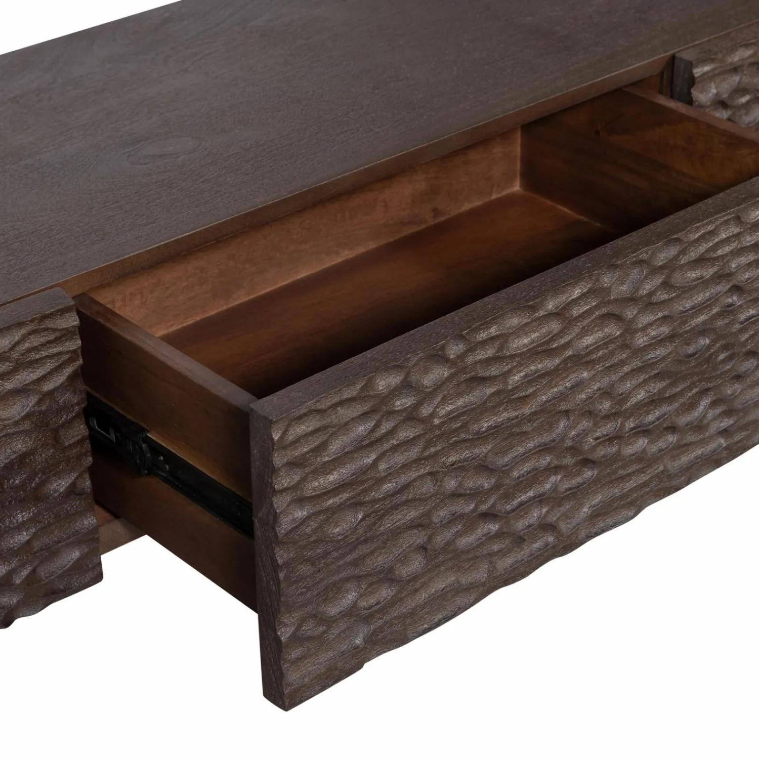 Online WOOOD Crumble Carved tv meubel mango hout walnoot