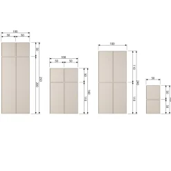 Clearance WOOOD Daily Closet Single 50x50 cm grenen dakargrau