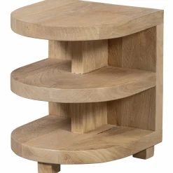 Online WOOOD Darren halfronde bijzettafel mango hout naturel