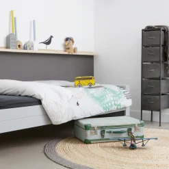 New WOOOD Dennis bed 90x200 cm grenen geborsteld Betongrijs