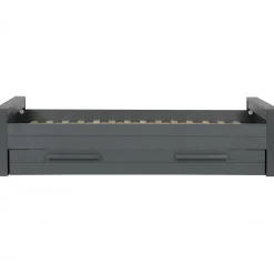 WOOOD Dennis bed 90x200 cm grenen steel grey geborsteld Staalgrijs