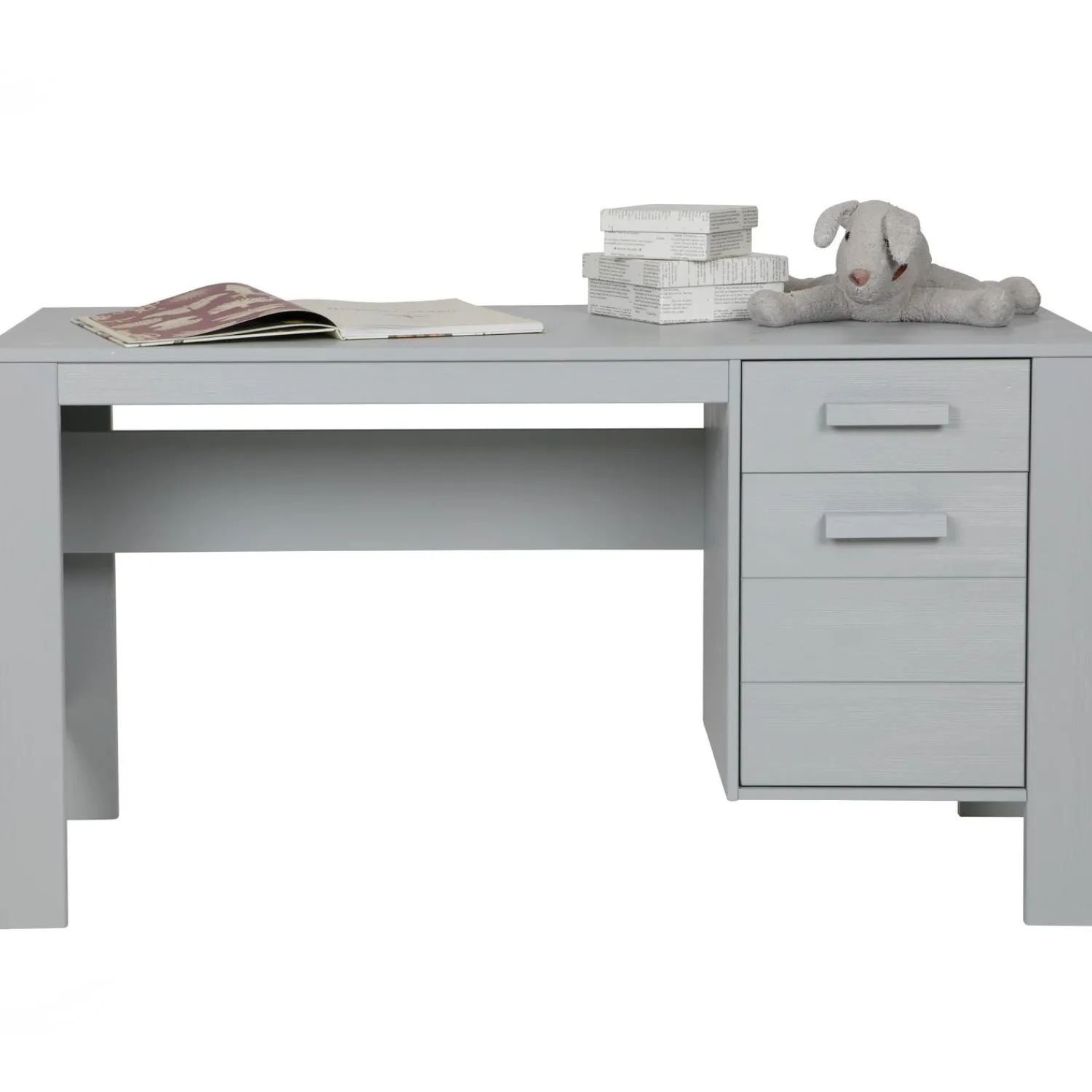 Sale WOOOD Dennis bureau grenen geborsteld Betongrijs