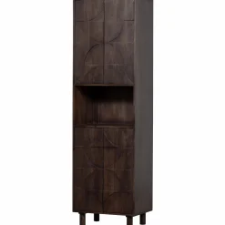 Discount WOOOD Draw 4-deurs opbergkast met open vak mango hout walnoot