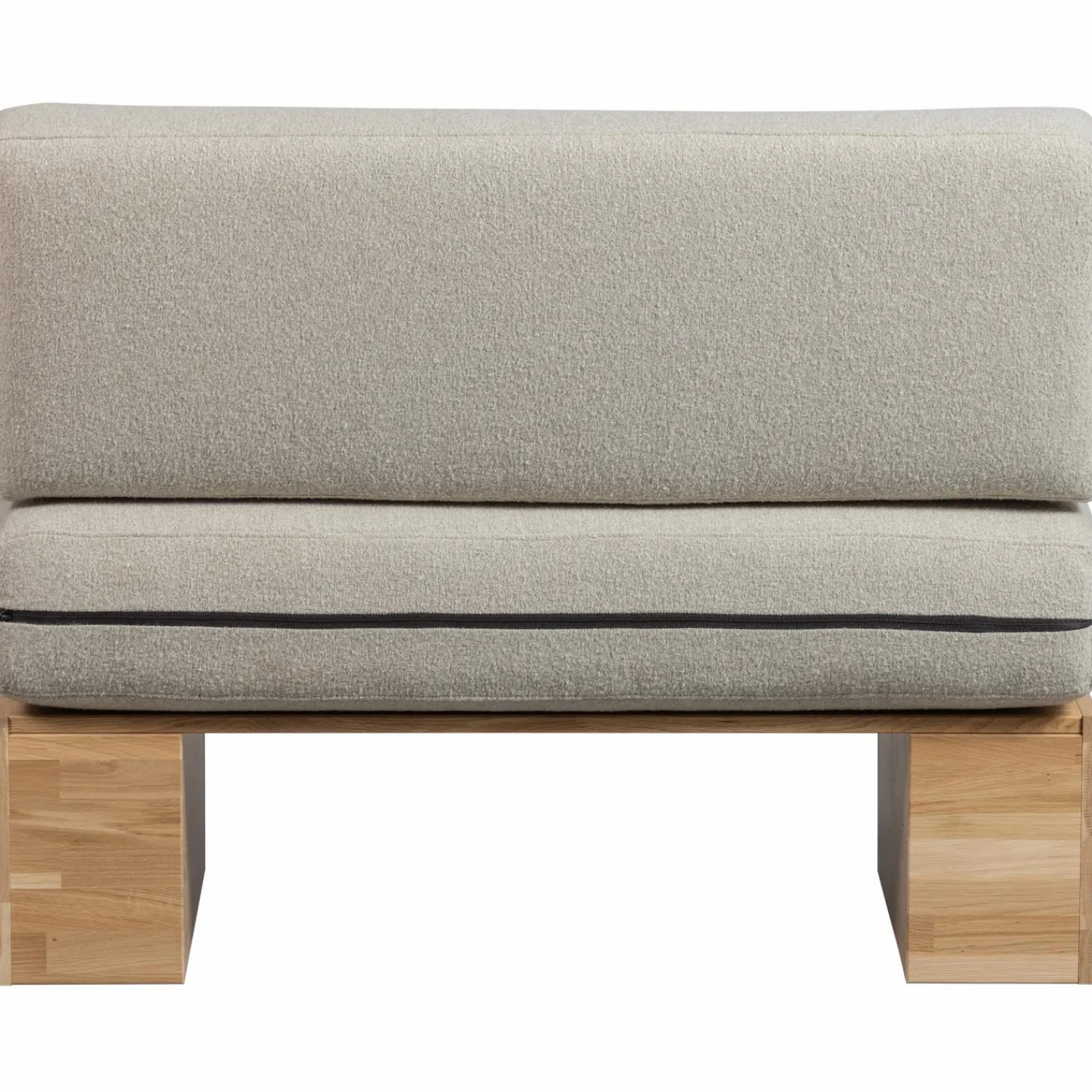 Outlet WOOOD Eat Up muurbankje inclusief kussens beige eiken naturel Naturel mat