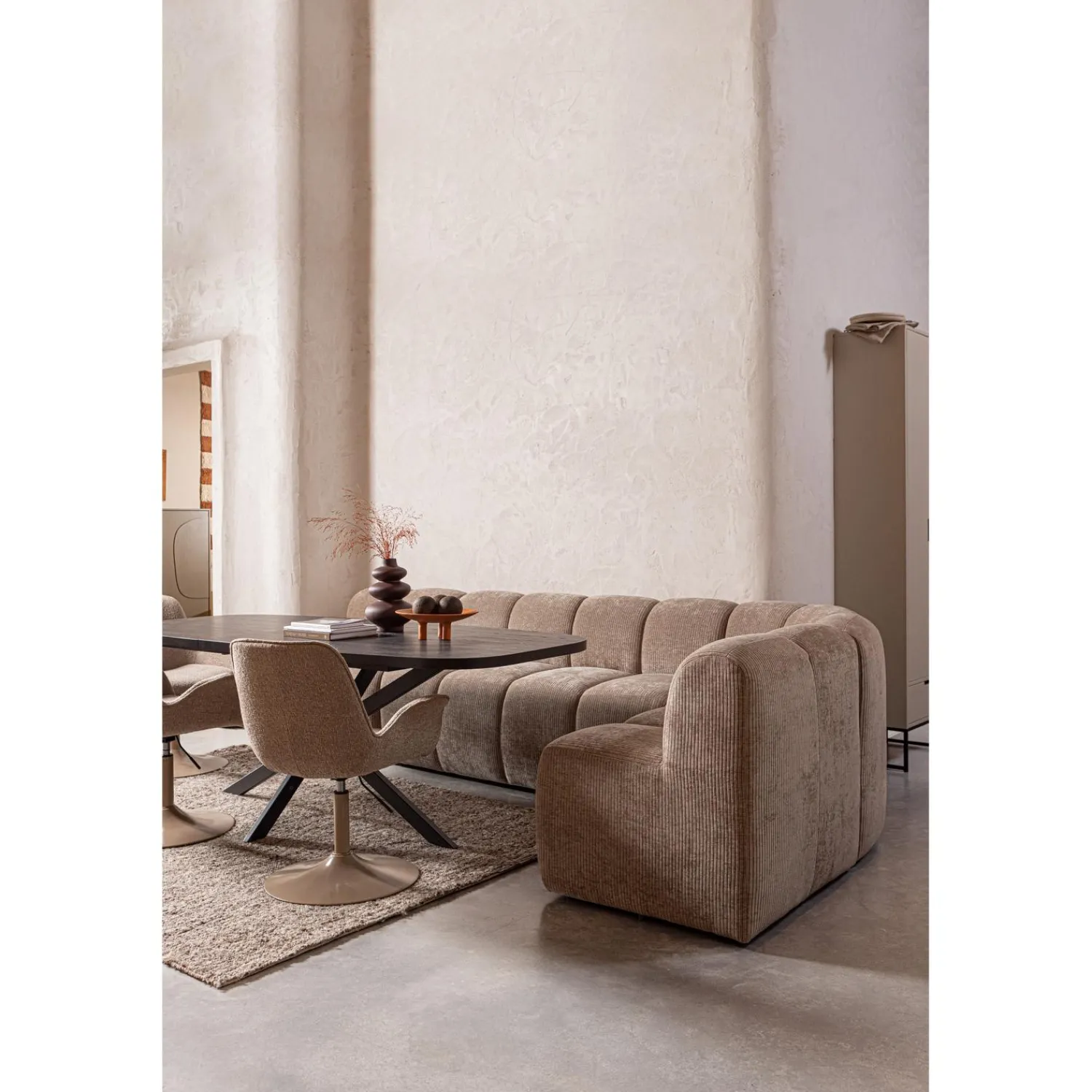 Discount WOOOD Efia vloerkleed wol bruin melange 170x240 cm