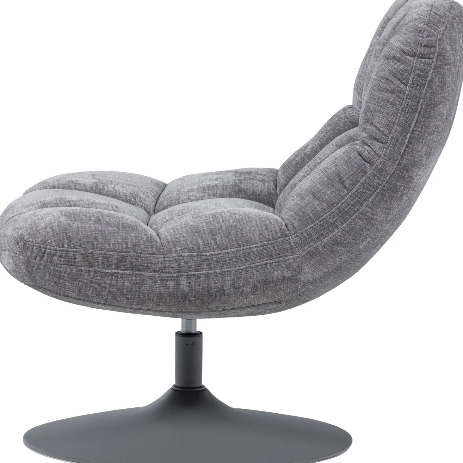 WOOOD Elvi draaifauteuil chenille structuur lichtgrijs