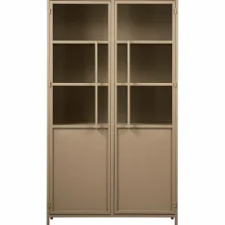 Outlet WOOOD Exhibit vitrinekast metaal Khaki