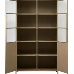 Outlet WOOOD Exhibit vitrinekast metaal Khaki