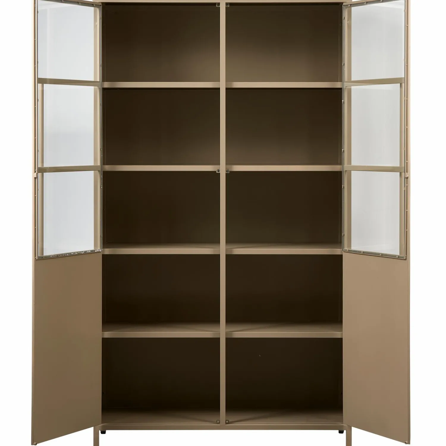 Outlet WOOOD Exhibit vitrinekast metaal Khaki