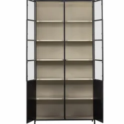 Clearance WOOOD Exhibit XL 2-deurs vitrinekast metaal Zwart