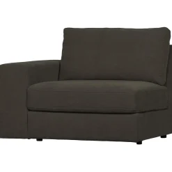 Discount WOOOD Family 1-zits element met arm links Antraciet