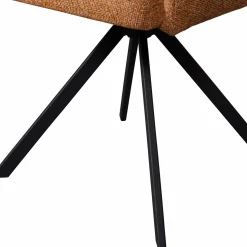Sale WOOOD Fenne draaibare eetkamerstoel geweven stof Ginger