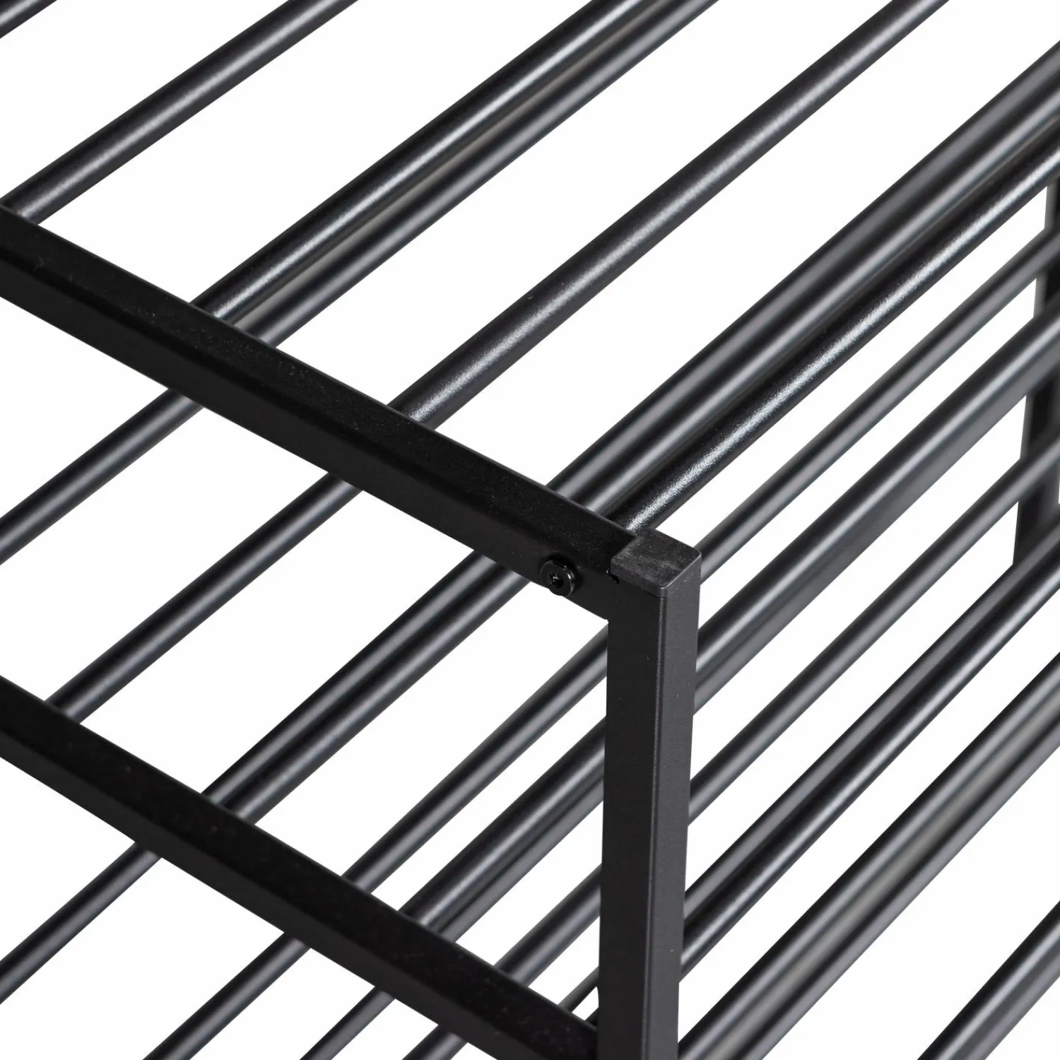 WOOOD Ferro schoenenrek stapel van 2 metaal zwart