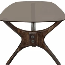 Outlet WOOOD Flash salontafel mango hout/glass walnoot