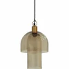 Discount WOOOD Gigi hanglamp dubbele kap gehamerd glas