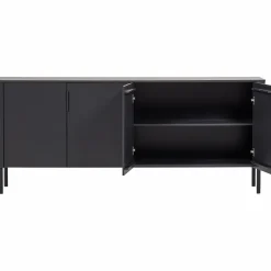 Online WOOOD Gunnar dressoir 200 cm grenen Matzwart