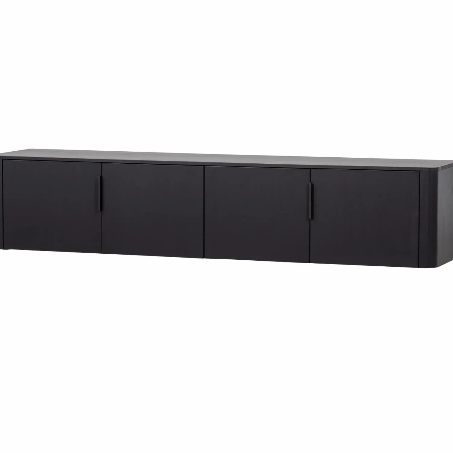 Online WOOOD Gunnar tv meubel 200 cm grenen Matzwart
