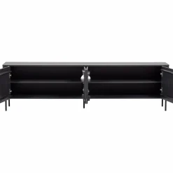 Online WOOOD Gunnar tv meubel 200 cm grenen Matzwart