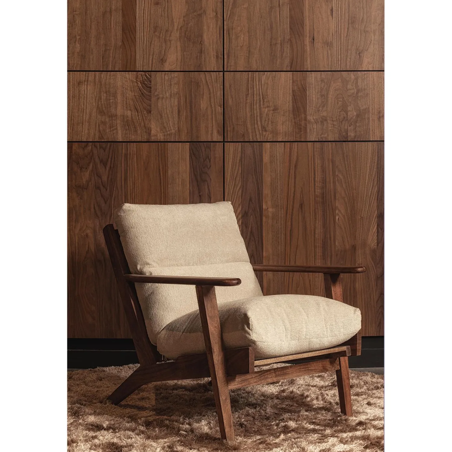 Outlet WOOOD Houston fauteuil bouclé/hout Naturel