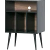 New WOOOD James kastje zwart/walnoot