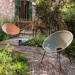Sale WOOOD Kazoun tuin loungestoel wicker Oranje